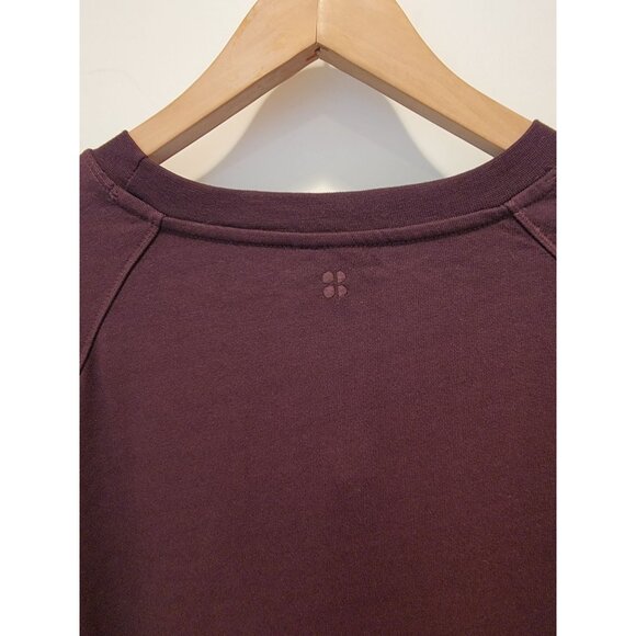 Sweaty Betty AFTER CLASS Black-Cherry Purple Longline Sweatshirt Women's Sz S - Picture 5 of 10